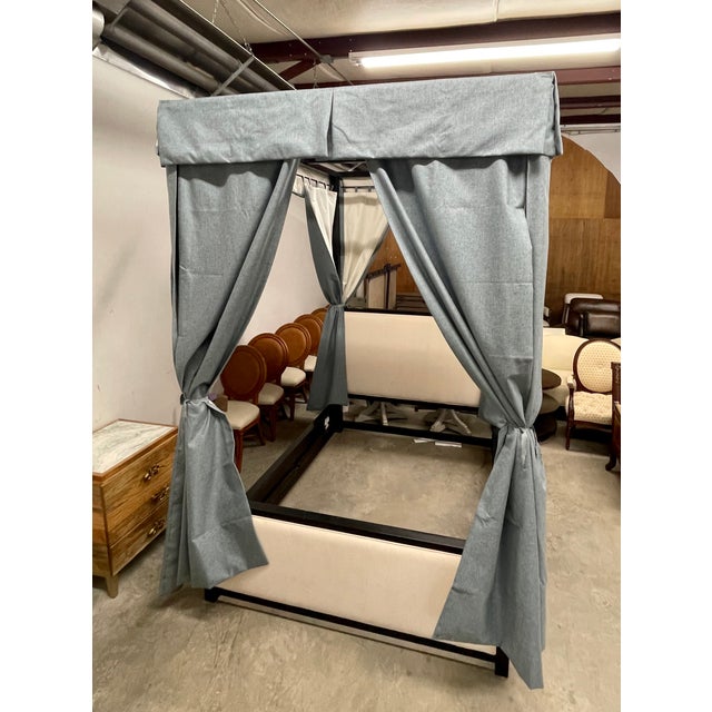 Henredon Mark D. Sikes Pacific Palisades King Uph Canopy Bed W