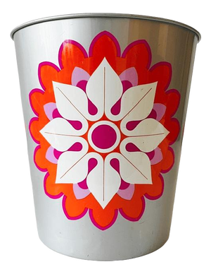 Vintage Pop Art Trash Can in Metal from Simel Vich, 1970s
