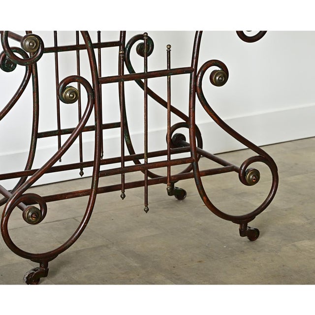 Metal French 19th Century Iron & Marble Butcher Shop Table For Sale - Image 7 of 12