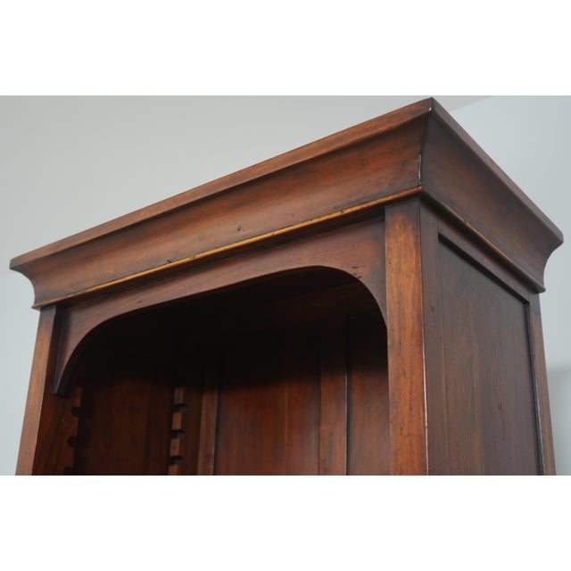 Mahogany Continental Style 2 Drawer 2 Door Tall Bookcase For Sale - Image 9 of 16