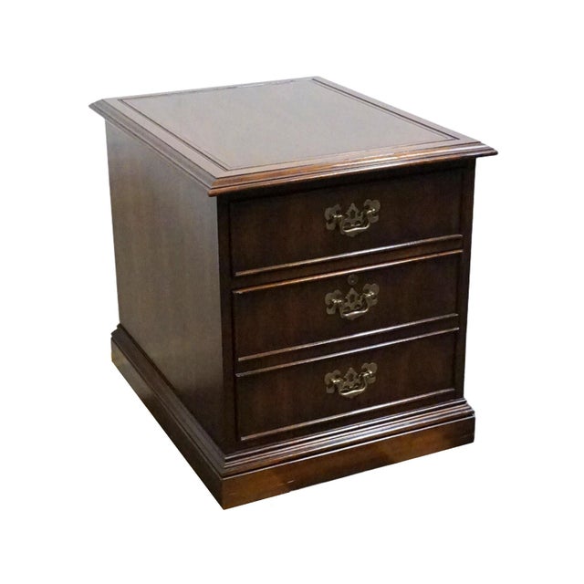 Sligh-Lowry Furniture Co. Sligh Furniture Solid Mahogany Traditional Style 22" File Cabinet For Sale - Image 4 of 12