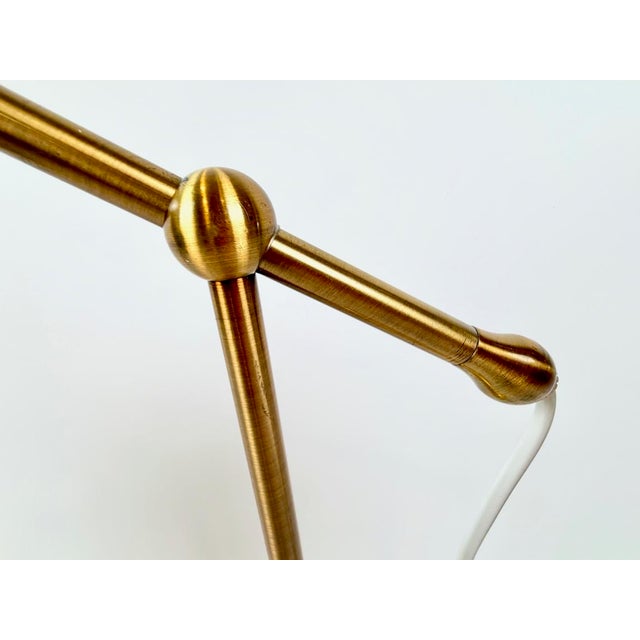 Metal Vintage Brass and Marble Table Lamp from Hustadt Leuchten Arnsberg, 1980s For Sale - Image 7 of 10
