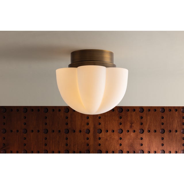 Hudson Valley Lighting Seabrook 11.25 in. 1 Light Flush Mount in Historic Bronze Finish For Sale - Image 11 of 11