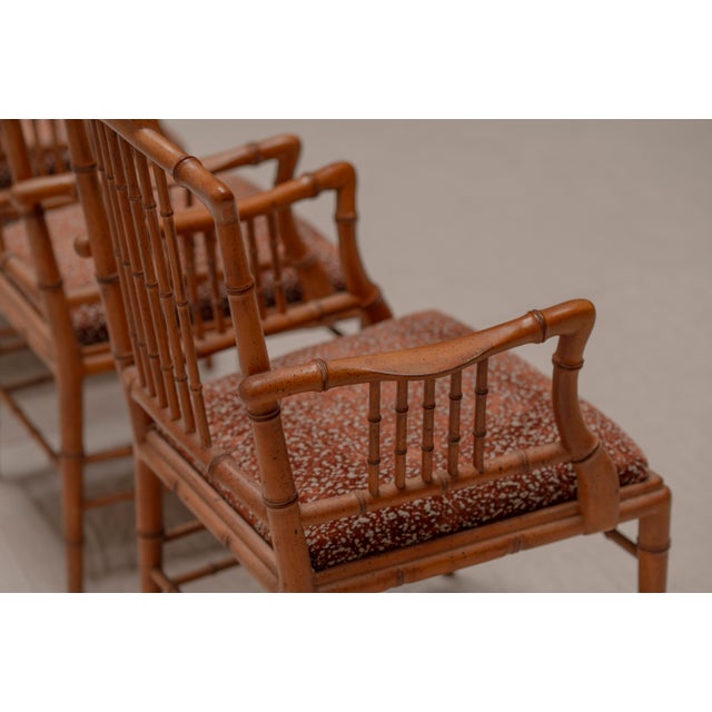 1970s Italian Faux Bamboo Armchairs, 1970s, Set of 4 For Sale - Image 5 of 16