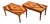 French Vintage Pair of Parquet Coffee Tables For Sale