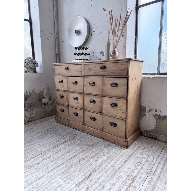 1950s Pine Workshop Cabinet with Drawers, 1950s For Sale - Image 5 of 18