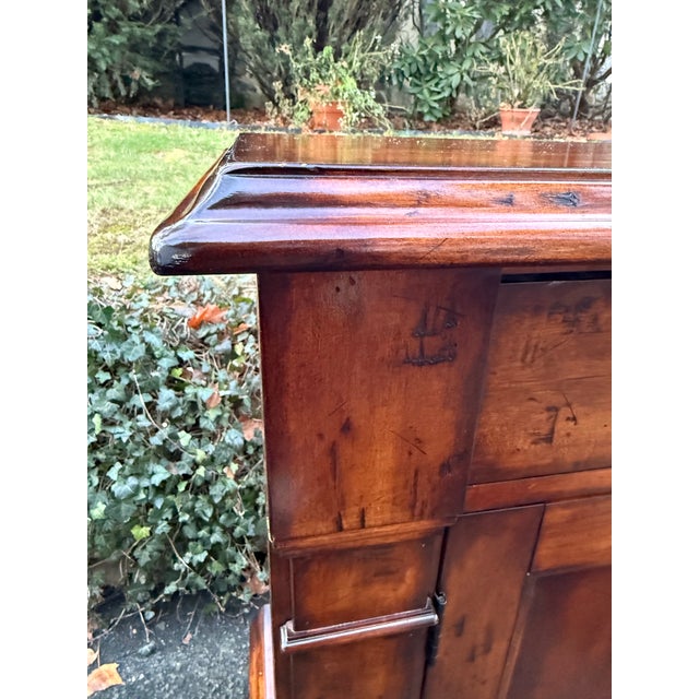 Rustic Country English 2 Door Sideboard Credenza For Sale - Image 12 of 12