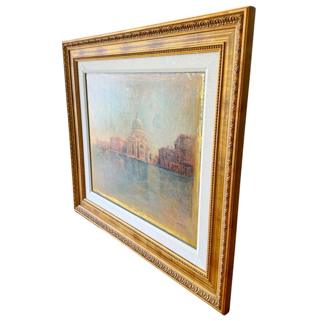 1970s Armand Merizon Large Original Oil Painting "Horizons" Venice Grand Canal Impressionist For Sale In San Diego - Image 6 of 9