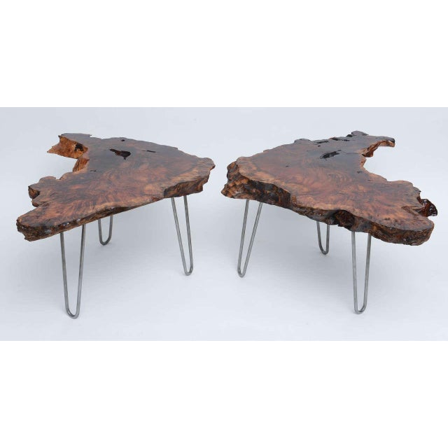 Mid-Century Modern Gorgeous Redwood Tables For Sale - Image 3 of 10