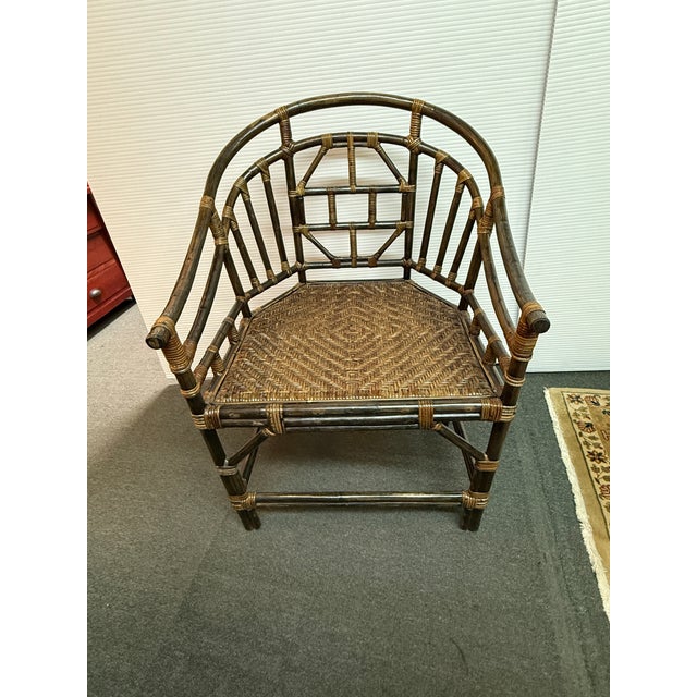 Brighton Pavilion Bamboo Dining Chairs, Vintage Set of Eight For Sale - Image 10 of 12