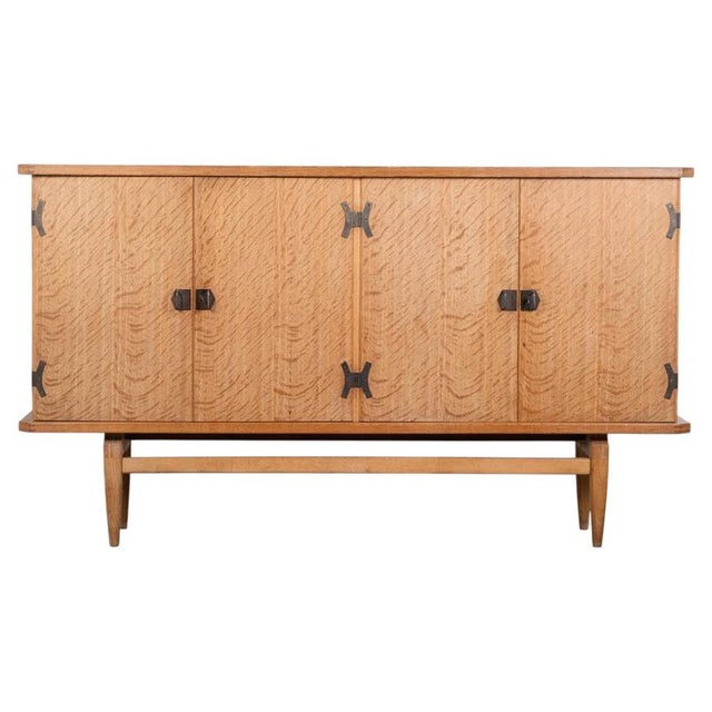Vintage Oak and Brass Sideboard by Henning Kjærnulf, Denmark, 1960s For Sale - Image 18 of 18