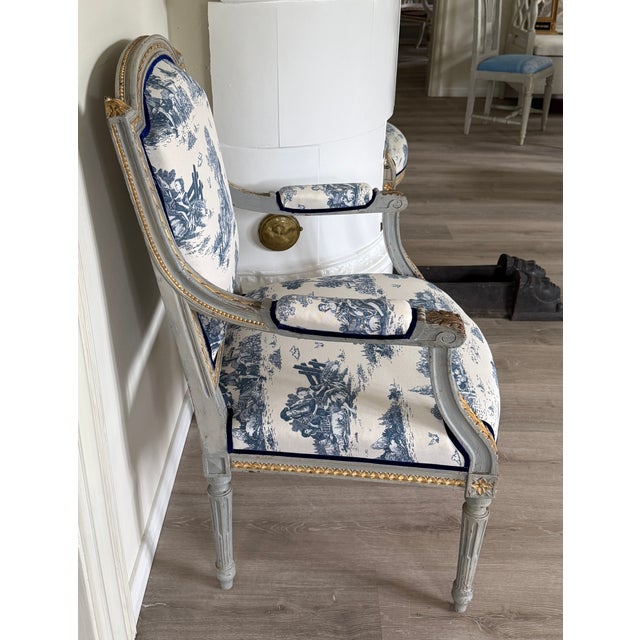 Set of Louis XVI Style Armchairs, 1900 For Sale - Image 6 of 9