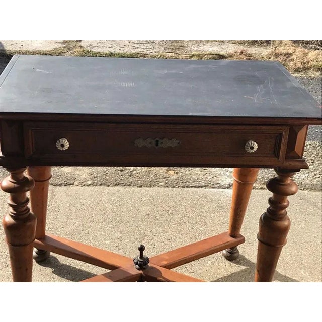 Antique Console Table. This table has a drawer; the top is in a black colour. In original good condition.