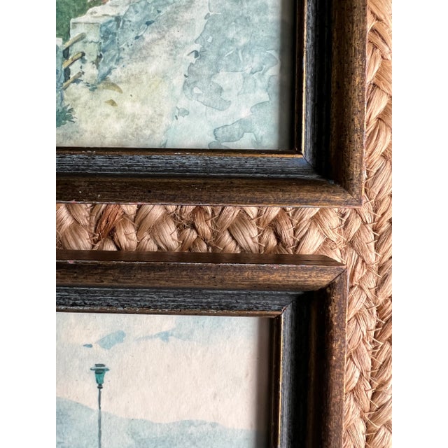 Mid 20th Century Italian Landscape Postcards, Framed - a Pair For Sale In New York - Image 6 of 9