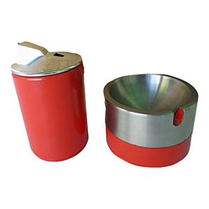 Set of 2 Spanish Modern Oslo Ashtray & Minister Lighter Design Andre Ricard 1960s