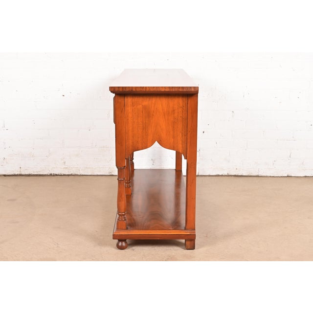 Baker Furniture Georgian Carved Walnut Sideboard Buffet or Console Table For Sale - Image 13 of 15