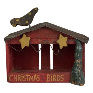 Vintage "Christmas for the Birds" Bird House From the American Folk Art Museum, New York City For Sale