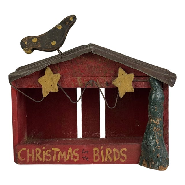 Vintage "Christmas for the Birds" Bird House From the American Folk Art Museum, New York City For Sale