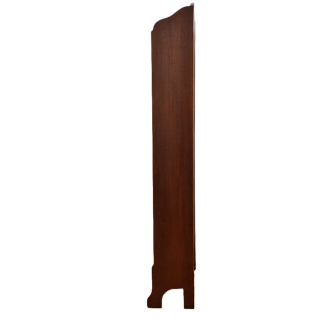 Slim Mahogany and Inlaid Open Bookcase, 1900s For Sale - Image 10 of 17