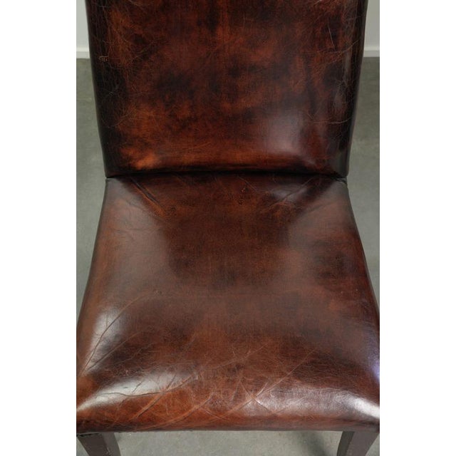 Vintage Sheepskin Dining Chairs, Set of 6 For Sale - Image 9 of 18