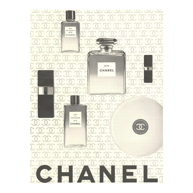 1966 Mid-Century Chanel Beauty Products Advertisement Print For Sale