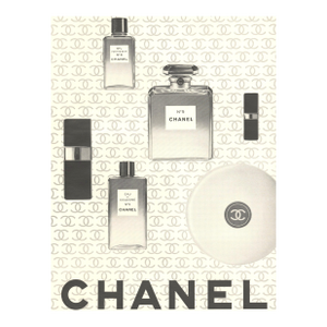 1966 Mid-Century Chanel Beauty Products Advertisement Print