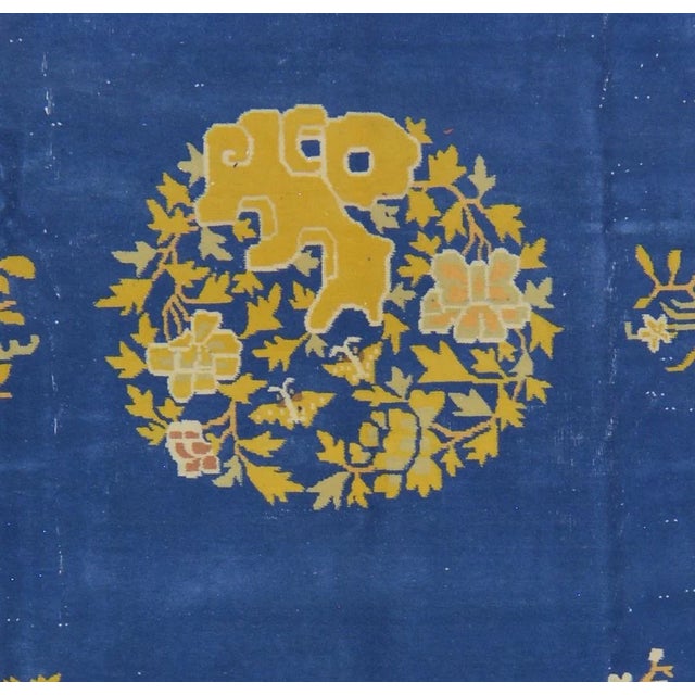 Vintage Chinese Art Deco Hand Knotted Wool Rug, 9'7'' X 17' For Sale - Image 4 of 4