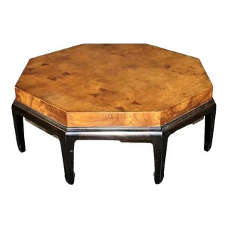 Octagonal Burl Coffee Table For Sale