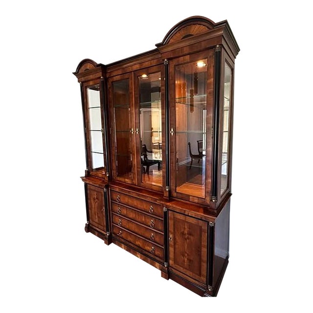 1990s Raymond Sobata for Century Furniture Biedermeier Neoclassical Empire Style China Cabinet For Sale