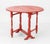 Red George III Style Red Painted Circular Drop Leaf Table For Sale - Image 8 of 9