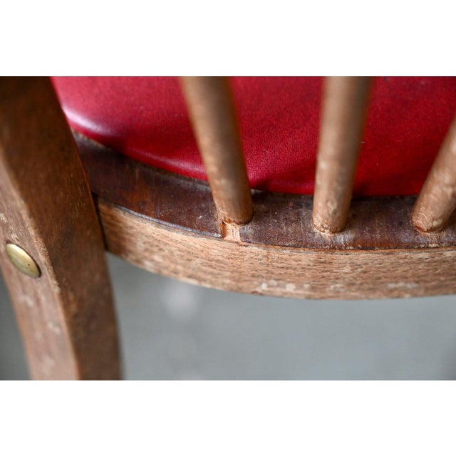 Traditional French Bistro Chairs with Spindles from Baumman, 1960s, Set of 5 For Sale - Image 12 of 14