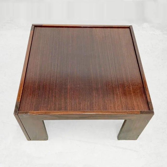 Mid-Century Wood Italian Squared Table by Afra and Tobia Scarpa for Cassina, 1965 For Sale - Image 6 of 12