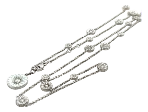 Georg Jensen Sterling Silver Daisy Long Necklace 12.5g