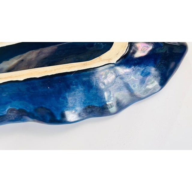 1960s Large Ceramic Blue Vide Poche, France, 1960s For Sale - Image 5 of 11