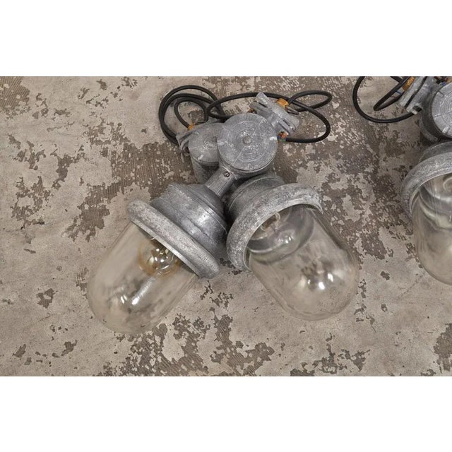 Vintage Industrial Ceiling Light, 1950s For Sale - Image 9 of 10