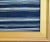 Vintage Beachy Coastal Blue & White Striped African Textile Displayed in Gold Frame Under Plexiglass For Sale In Los Angeles - Image 6 of 7