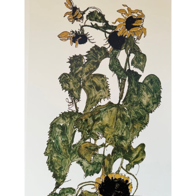 Modern Egon Schiele, Sunflowers, 1917, Print For Sale - Image 3 of 12