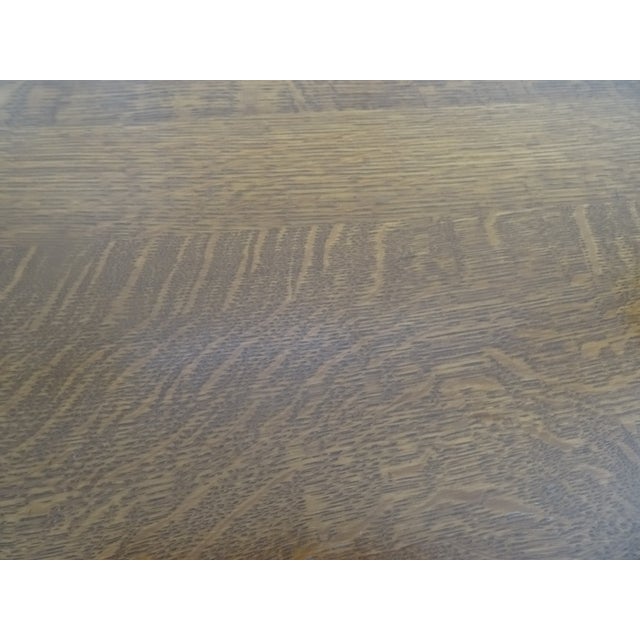 Late 20th Century Late 20th Century Stickley Key Hole Trestle Dinning Table For Sale - Image 5 of 8