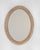 1900-1909 France Weathered Whitewash Cerused Oval Wall Mirror For Sale - Image 4 of 8