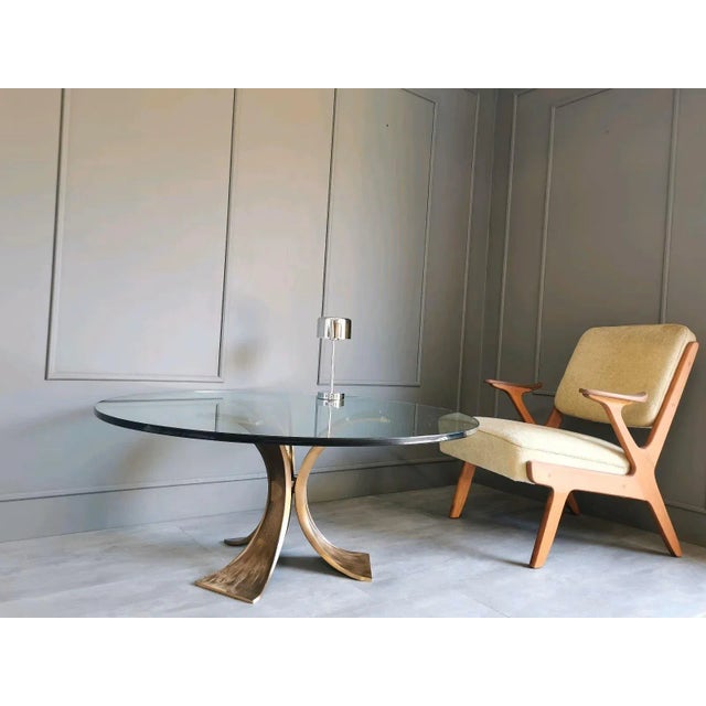 Brutalist Patinated Bronze and Thick Glass Coffee Table, Italy, 1980s For Sale - Image 10 of 11