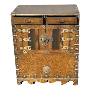 1960s Small Korean Tansu-Style Cabinet With Drawers