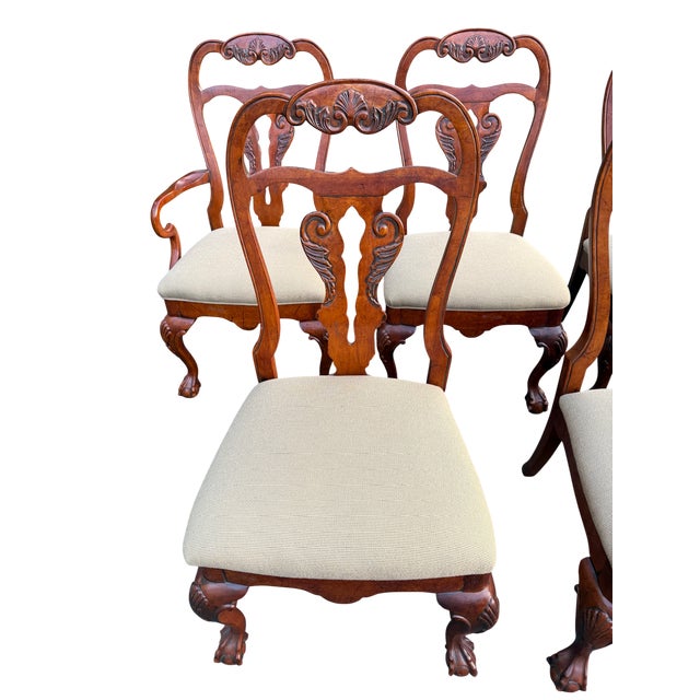 Late 20th Century Attributed to Hickory White Hampton Collection Dining Chairs - Set of 8 For Sale - Image 12 of 18