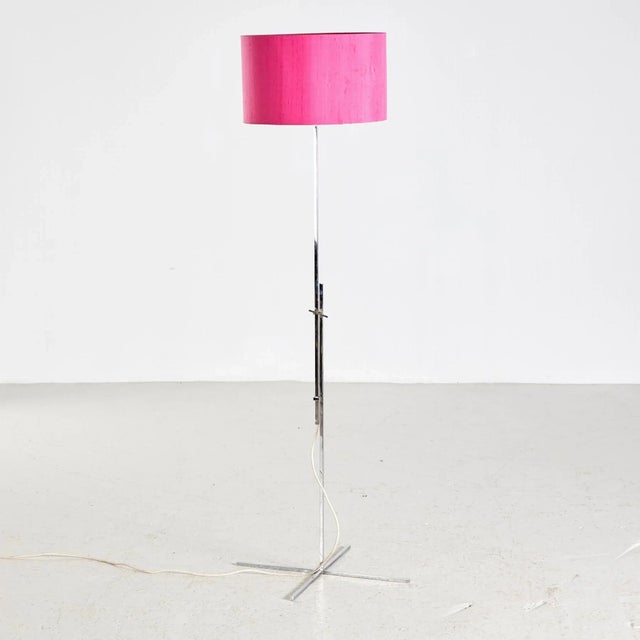 Pink Chrome Floor Lamp For Sale - Image 8 of 8
