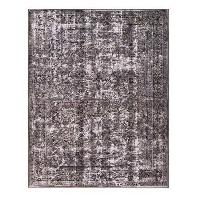 Early 20th Century Antique Meshad Wool Rug For Sale
