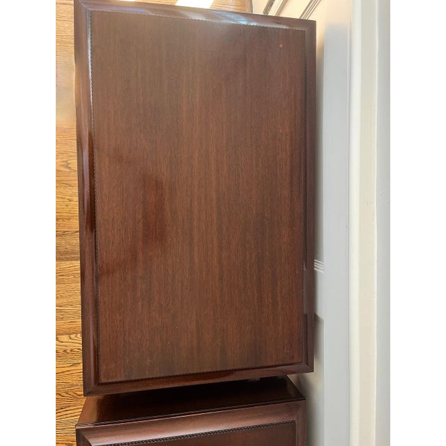 Chocolate Mahogany Two Tier Side Tables, a Pair For Sale - Image 8 of 10