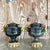 Hollywood Regency Vintage Boho Black Marble and Brass Ram’s Head Lidded Urns - a Pair For Sale - Image 3 of 6