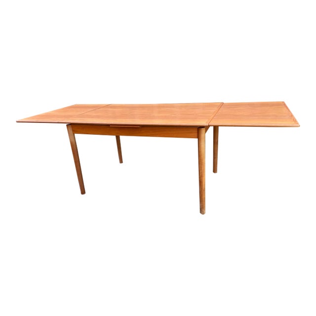 Vintage Modern Ansager Mobler Teak Danish Extendable Table For Sale