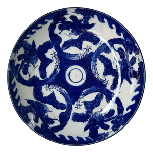 Antique Japanese Porcelain Plate with Bird Motif Arita, 1880