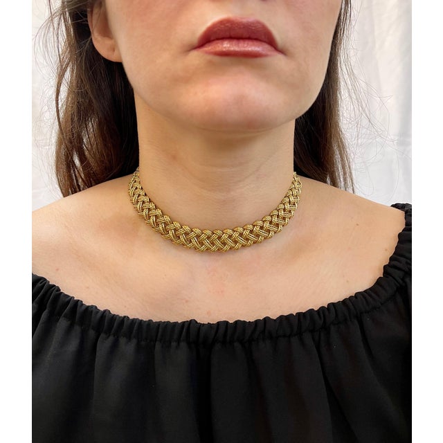 Late 20th Century Boucheron Two-Piece Necklace and Bangle Set in 18 Karat Yellow Gold 165 Grams For Sale - Image 14 of 18