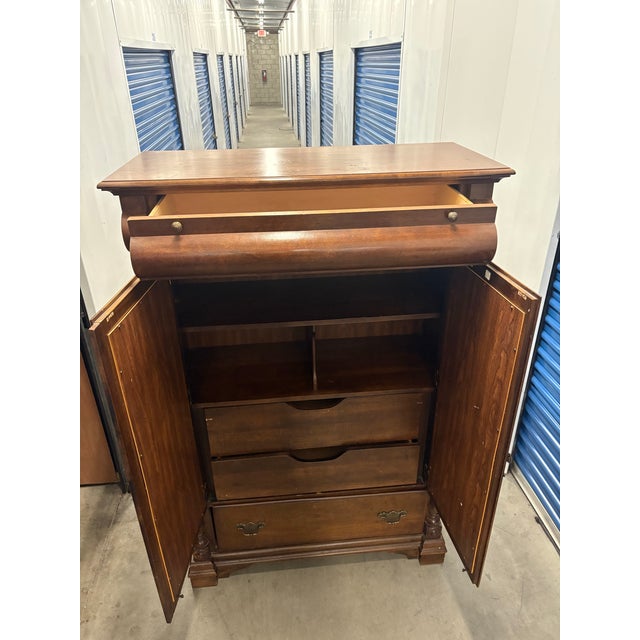 Late 19th Century Late 19th Century Victorian-Style Double Door Armoire For Sale - Image 5 of 9